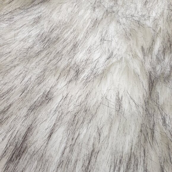 Nordstrom Faux Fur Vest White Black Longline Women's Luxurious Pockets Jacket S - Picture 9 of 11